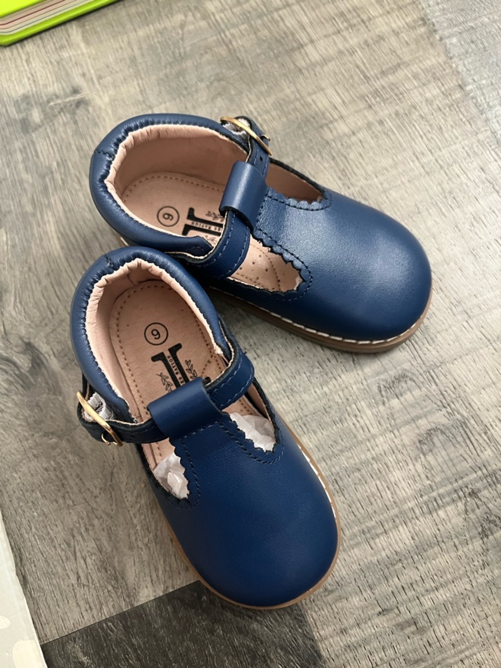 Tiny Toes Nation Blue Mary Jane Shoes - Classic T-Strap